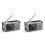 2X Notfallradio Kurbelradio Multifunktions-AM/FM/NOAA Solar-Kurbel-Notfallradio SOS-Alarm 4000mAh Grau 1