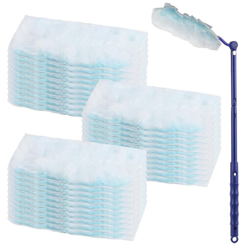 Wipes Dust Refill Pack, 30 Dust Cloth with 1 Handle, Microfibre Dust Cloth Duster for Cleaning Dust Dirt Cleaning Dust