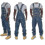 (L) "Men's Plus Size Denim Overalls Fashion Jeans Denim Bib Loose Multiple Pockets Adjustable Straps-Good-ss" 1