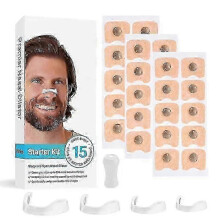 (15Pairs(30PCS), white) 60PCS Magnetic Nasal Strips - Improve Breathing, Reduce Snoring, Boost Sports Performance & Sleep Quality