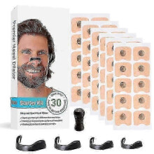 (30Pairs(60PCS), black) 60PCS Magnetic Nasal Strips - Improve Breathing, Reduce Snoring, Boost Sports Performance & Sleep Quality