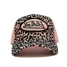(Pink Cheetah Velvet Trucker Hat) Von Dutch Trucker Hats / All Styles