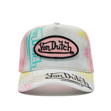 (Light Denim Pink Logo Trucker) Von Dutch Trucker Hats / All Styles