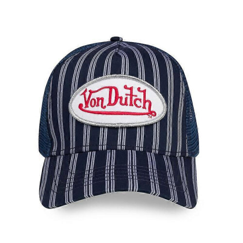 (Navy & White Stripe Trucker) Von Dutch Trucker Hats / All Styles