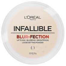 (Light Translucent) Infallible Blur-fection Setting Powder: 24-Hour Wear, Transfer-Resistant, and Lightweight for a Flawless Finish, L'Oral Paris