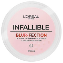 (Pink Deep) Infallible Blur-fection Setting Powder: 24-Hour Wear, Transfer-Resistant, and Lightweight for a Flawless Finish, L'Oral Paris