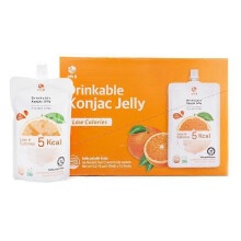 (Mandarin) Jelly.B Drinkable Konjac Jelly, Lychee Flavor C 10ct | Low Calories (4 Kcal), 0 Sugar, K-Pop Star Favorite Healthy Drink