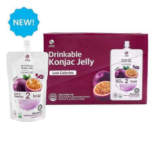 (Passion Fruit) Jelly.B Drinkable Konjac Jelly, Lychee Flavor C 10ct | Low Calories (4 Kcal), 0 Sugar, K-Pop Star Favorite Healthy Drink