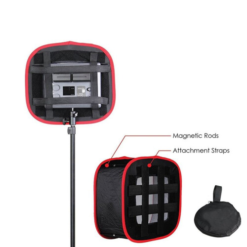 2X Portable Collapsible Softbox LED Light Panel Diffuse Light Room Lighting Modifier for LED Light 2
