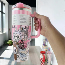 (1050ML, 012) New 40OZ stainless steel insulated cup stainless steel insulated vacuum insulated car cup sports outdoor travel 304