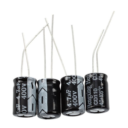 100 x 4,7UF 400V 105C Capacitor Eletrolítico Radial 8X12M 1