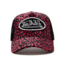 (Hot Pink Cheetah Velvet Trucker Hat) Von Dutch Trucker Hats / All Styles