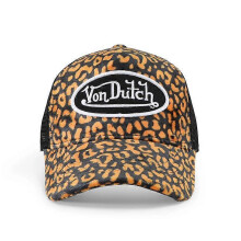 (Orange Cheetah Velvet Trucker Hat) Von Dutch Trucker Hats / All Styles