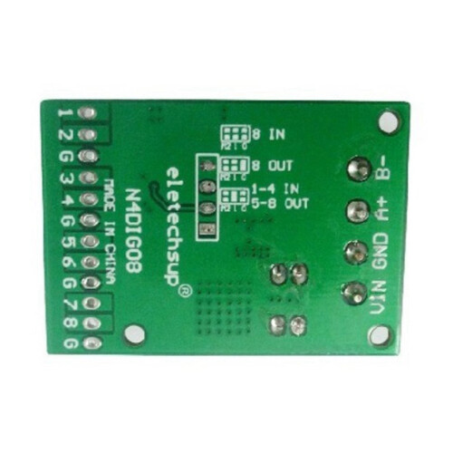 3X 8Ch Input/Output Digital  TTL LvTTL CMOS RS485 IO Control Module Modbus Rtu Board for PLC Relay, (No Pin) 2