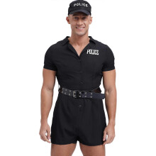 (L) Mens Cop Officer Outfits Policeman Fancy Dress Costume Cosplay Halloween Police