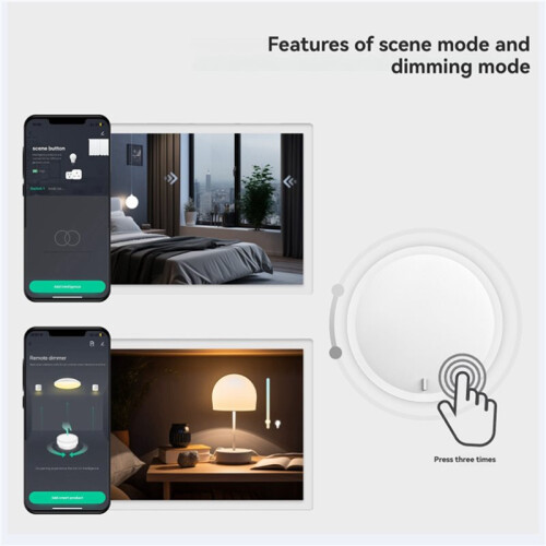 2X  Knob  Tuya ZigBee Wireless Button for Home Automation, Scene Creation Via  Life App 2