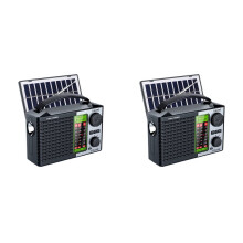 2X Radio Portátil AM FM SW con Linterna y Altavoz . Radio de Emergencia para Acampar Al Aire Libre y Emergencias.