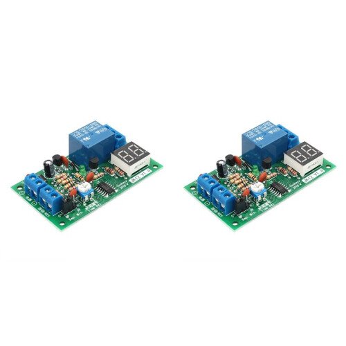2X DC12V LED-Display Nedräkningstid Timer Fördröjning Avstängningsrelämodul
