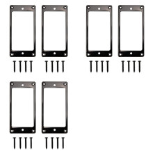 6x Metal Humbucker Pickup Ring Cover Frame Replacement Compatible with LP Guitar Mounting Electric Guitars (Black)