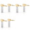 3pcs 3.5mm L Shape Jack Gold Plated 90 Degree Angle Audio Connector Audio Plug Silver 1
