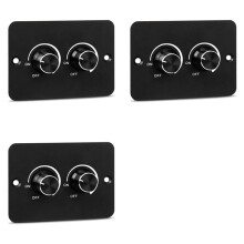 3X 12V RV LED Dimmer , 2 Gang PWM RV LED Dimmer, for Travel Trailers, Marine, Van, Trucks