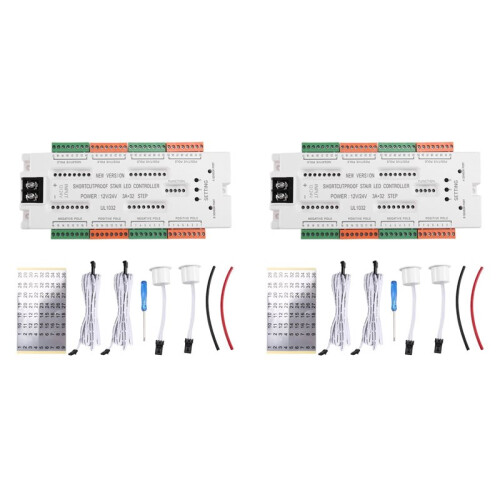 2X Ladder Night Light 32 Channels Stair LED Motion Sensor Light Prevent Short Circuit Controller DC12V/24V