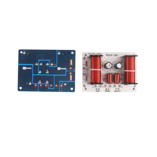 8X 150W HiFi Crossover Filter Module 3 Way Speaker Frequency Divider for DIY Home Speaker Treble Medium Bass 2