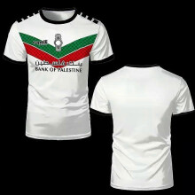 (M) Fashion Palestine Flag Football Jersey 3D National Emblem Printed Sports T Shirt Summer Trend Crew Neck Casual Uniex Loose Tees