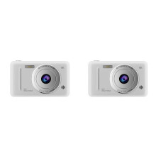 2X 4K Digital Camera Retro CCD Camera Entry-Level Camera Dual Camera Flash 50 Million Pixels Auto Focus Camera,B