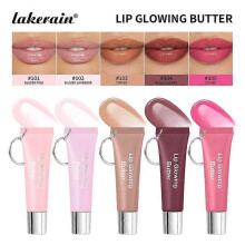 Hydrating Lip Glowing Butter, 5 Counts Plumping Lip Gloss, Buttery Tinted Lip Balm, Long-lasting Lip Oil Lip Tint, Smooth Texture, Long Wear