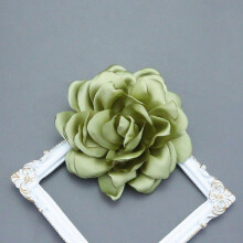 (green) New Korean Multi Layered Camellia Brooch Handmade 10cm Fabric Flower Pin Brooch Fashion Women Sweater Coat Pin