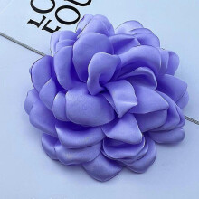 (purple) New Korean Multi Layered Camellia Brooch Handmade 10cm Fabric Flower Pin Brooch Fashion Women Sweater Coat Pin