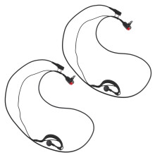2X 2 Pin G Shape Headset Earpiece Mic for Two Way Radio Security Walkie Talkie Radio for