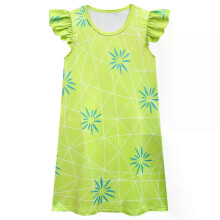 (KID110) Inside Out Baby Girls Joy Disgust Cosplay Princess Dress Kids Birthday Christmas Party Costume Summer Feifei Sleeve Sundress
