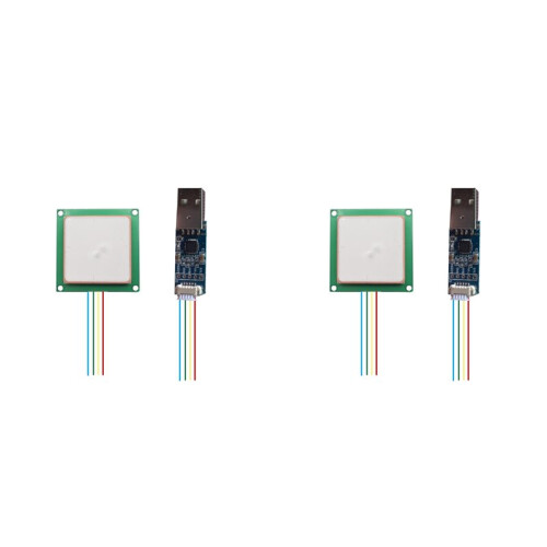 2X YRM100 TTL UHF RFID Reader Module with ESP32 Interface Integrated RFID Antenna