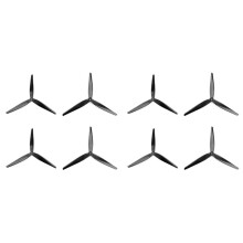 8PCS 13x9x3 Drone Propeller 3-Blade Black-Carbon Reinforced Nylon for RC FPV 13inch Multirotor Drones Parts