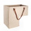 (Beige) L-Shape Felt Stair Basket with Leather Handles, Large Capacity Step Bin 1