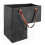 (Dark gray) L-Shape Felt Stair Basket with Leather Handles, Large Capacity Step Bin 1