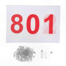 (801 to 900) Numbered Running Bibs Collection, 001-100, Ideal for Athletic Events and Competitions