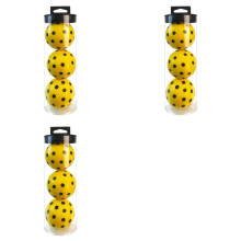 3X Bolas de Pickleball Silenciosas Bolas de Prática de Espuma Silenciosa com Quique de Bola Real Exato Material de PU Macio para Interior/Exterior