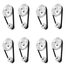 8Set 2GT Synchronous Wheel 20 60 Teeth Bore Aluminum Timing Pulley GT2 Timing Belt Pulley System
