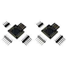 2X für Beetle Leonardo USB ATMEGA32U4 -Entwicklungsboard PRO-MICRO Multifunktions-Tragbares Praktisches Modul, Schwarz