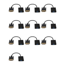 10X DVI to VGA Adapter Cable 1080P DVI-D to VGA Cable 24+1 25 Pin DVI Male to 15 Pin VGA Female Video Converter
