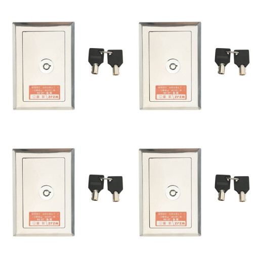 4X Garage Door Opener, Electric Door Roll  Lock Box, Surface Mounted Concealed Button  B
