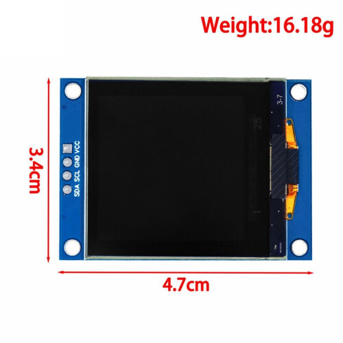 2X Modulo Schermo OLED Shield da 1,5 Pollici 128x128, Display SPI I2C per STM32 e per Progetti Elettronici DIY per 2