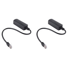 2X 2.5G PoE 48V to 24V PoE Converter RJ45 Port Output 24V/1A 24W Max for Power Passive 24V Board Devices 100Mbps