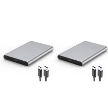 2X USB-Typ-C-Gehäuse für 2,5-Zoll--SSD/HDD USB 3.1 Mobile Festplattenbox