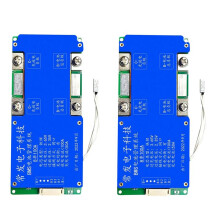 2X Placa de Protección de Batería 8S 24V 100A LiFePO4 Mismo Puerto con Control de Temperatura de Ecualización BMS Placa de Batería para UPS