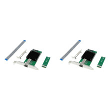 2X Server Network Card M.2 B+M KEY 8-Channel Single-Port 10GbE SFP Ethernet NIC Network Card for Win10 FreeBSD Linux