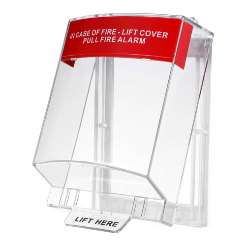 Fire Alarm Cover Pull Station Cover Protective Guard for Manual Call Points, IP67 Waterproof Wall Mounted Safety Case
